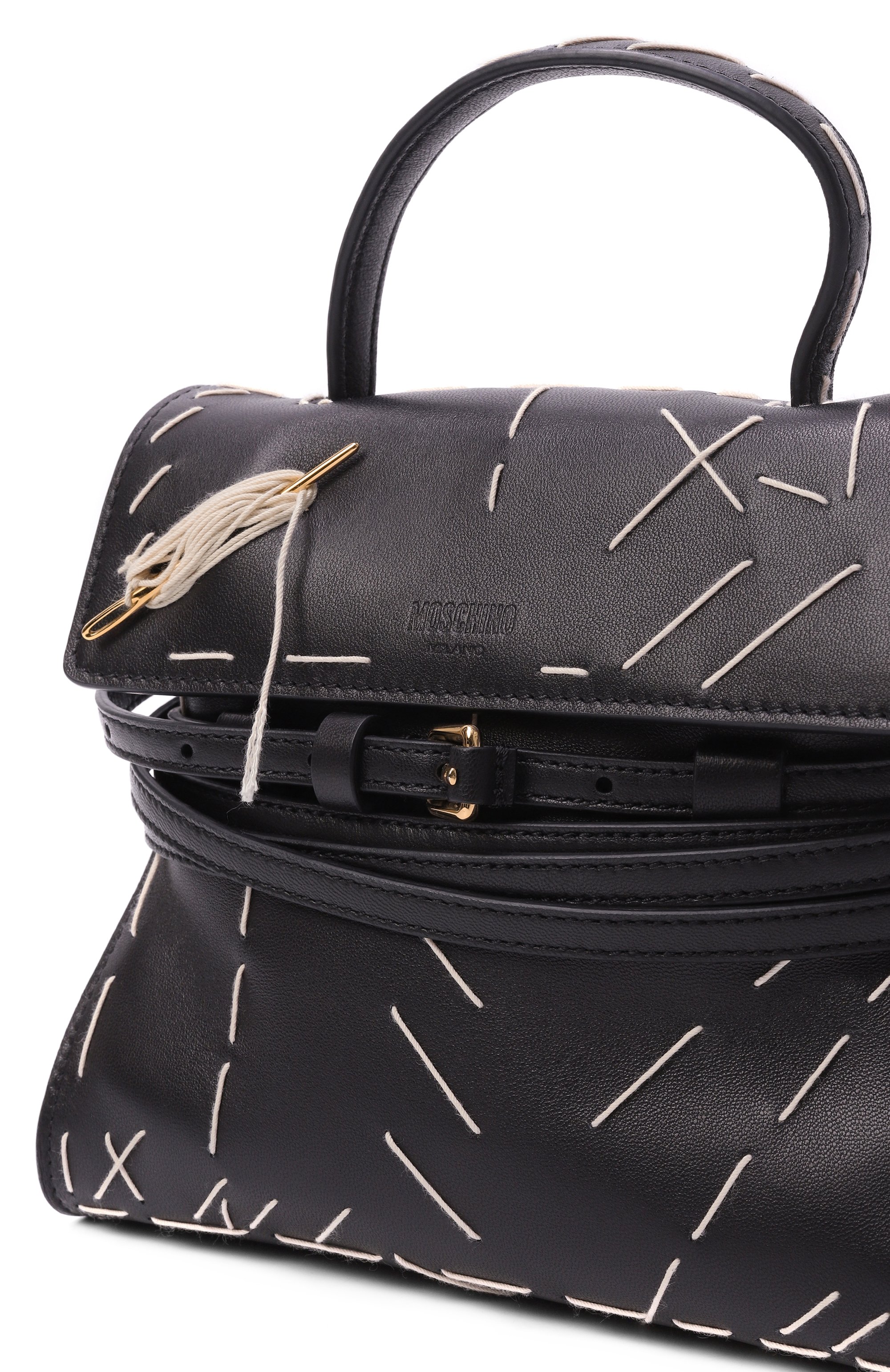 Сумка tie me small MOSCHINO черного цвета по цене 165000 руб., арт. MC4201PP0N/0A3, фото 3 Сумка tie me small MOSCHINO, арт. MC4201PP0N/0A3, фото 3