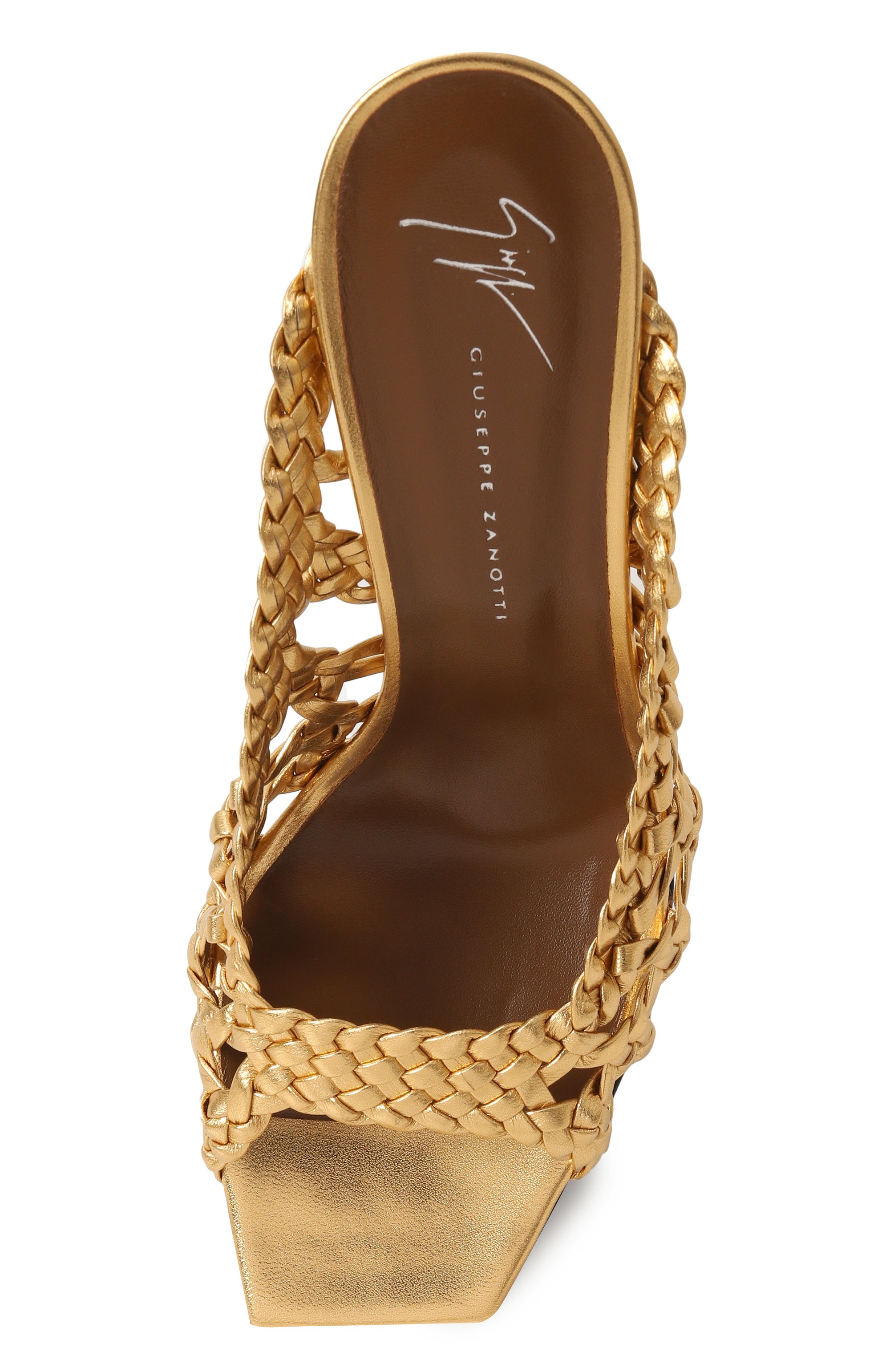 Кожаные мюли gz mya cage 90 GIUSEPPE ZANOTTI DESIGN золотого цвета по цене 93700 руб., арт. E500009, фото 6 Кожаные мюли gz mya cage 90 GIUSEPPE ZANOTTI DESIGN, арт. E500009, фото 6