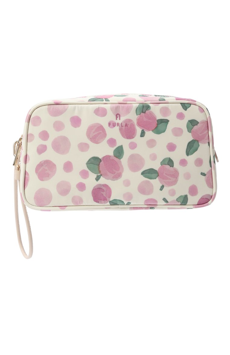Женская косметичка FURLA кремового цвета, арт. WE00559/BX3881 | Фото 1 (Материал: Текстиль, Синтетический материал; Нос: Не проставлено)