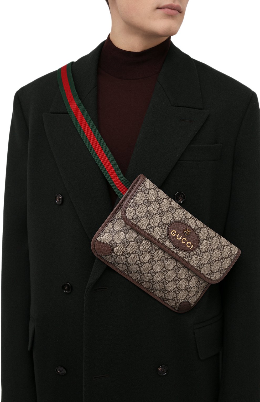 Текстильная поясная сумка gg supreme GUCCI, арт. 493930/9C2VT, фото 2