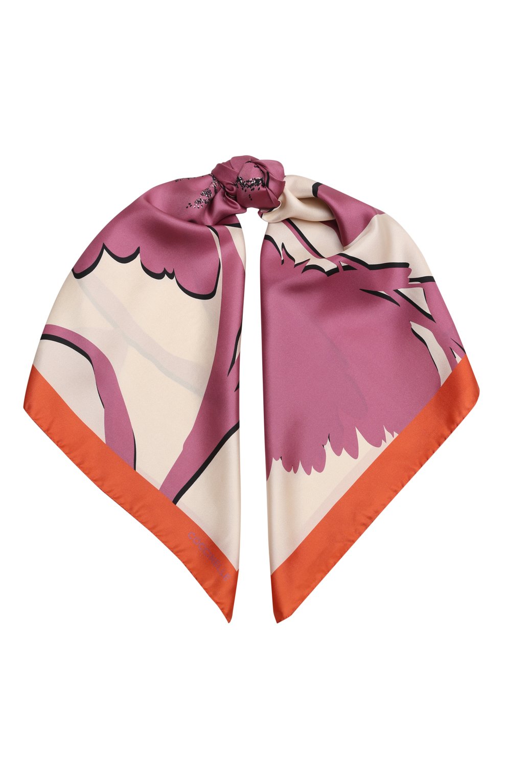 Шелковый платок COCCINELLE кремового цвета по цене 14500 руб., арт. E7 PXU 38 01 01, фото 1 Шелковый платок COCCINELLE, арт. E7 PXU 38 01 01, фото 1