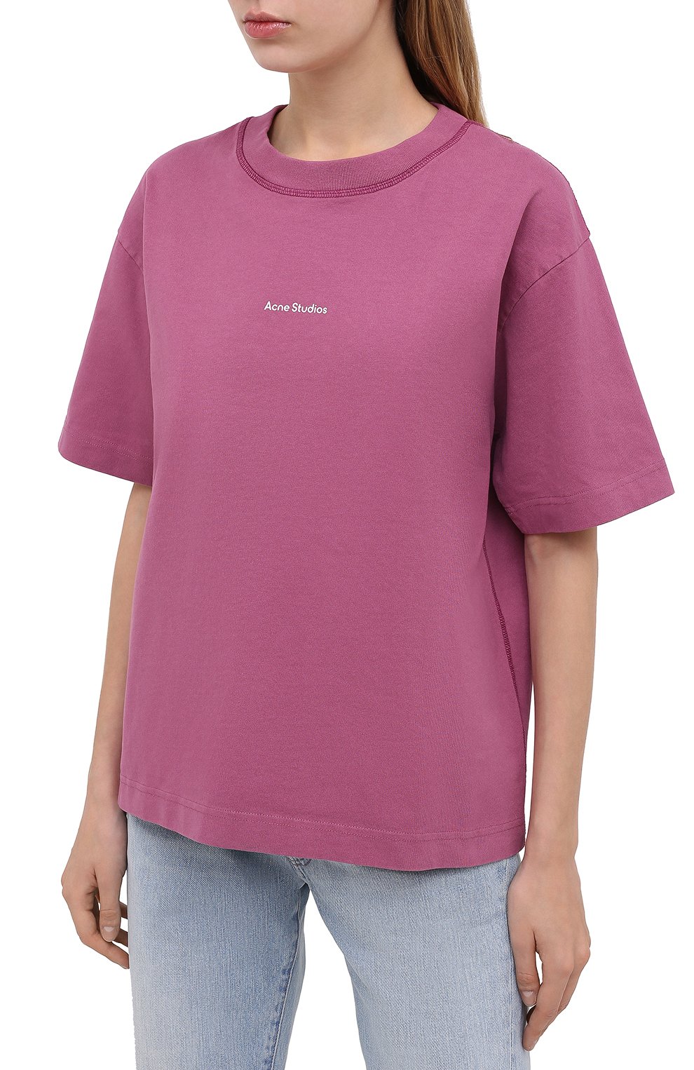 Хлопковая футболка ACNE STUDIOS, арт. AL0149, фото 3