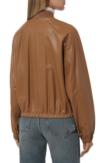 Кожаный бомбер ZEYNEP ARCAY, арт. SS22JK08, фото 4