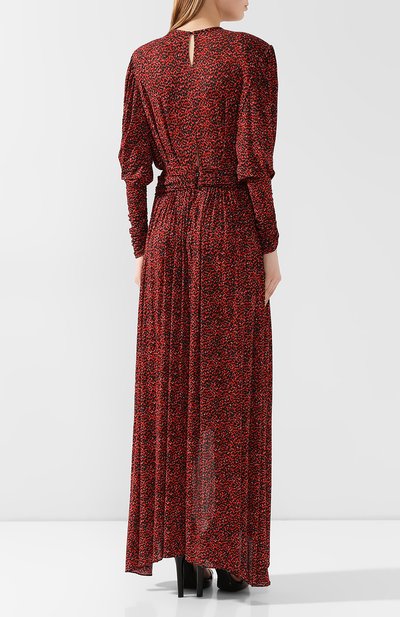 Платье из вискозы ISABEL MARANT красного цвета по цене 111500 руб., арт. R01502-19A026I/JUCIENNE, фото 4 Платье из вискозы ISABEL MARANT, арт. R01502-19A026I/JUCIENNE, фото 4