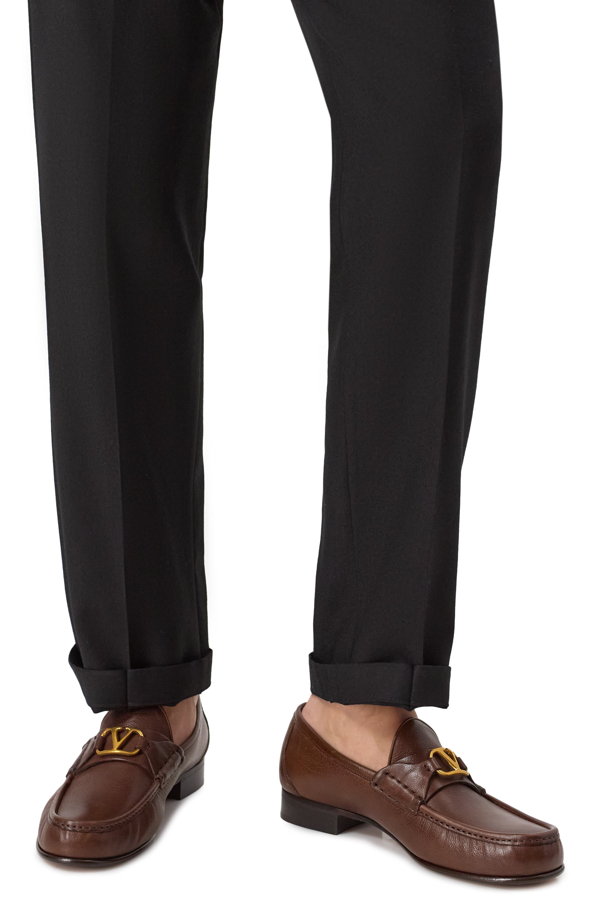 Кожаные лоферы vlogo signature VALENTINO, арт. 6Y2S0J68/MIL, фото 3