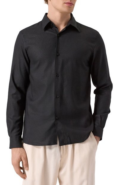 Рубашка изо льна и вискозы HINNOMINATE, арт. HMABM01347, фото 3