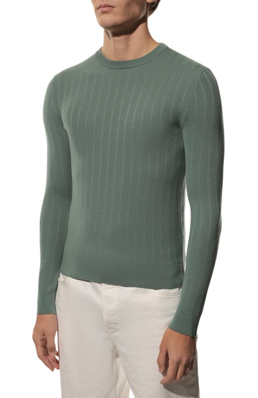 Шерстяной джемпер Il Borgo Cashmere Зелёный, фото 3