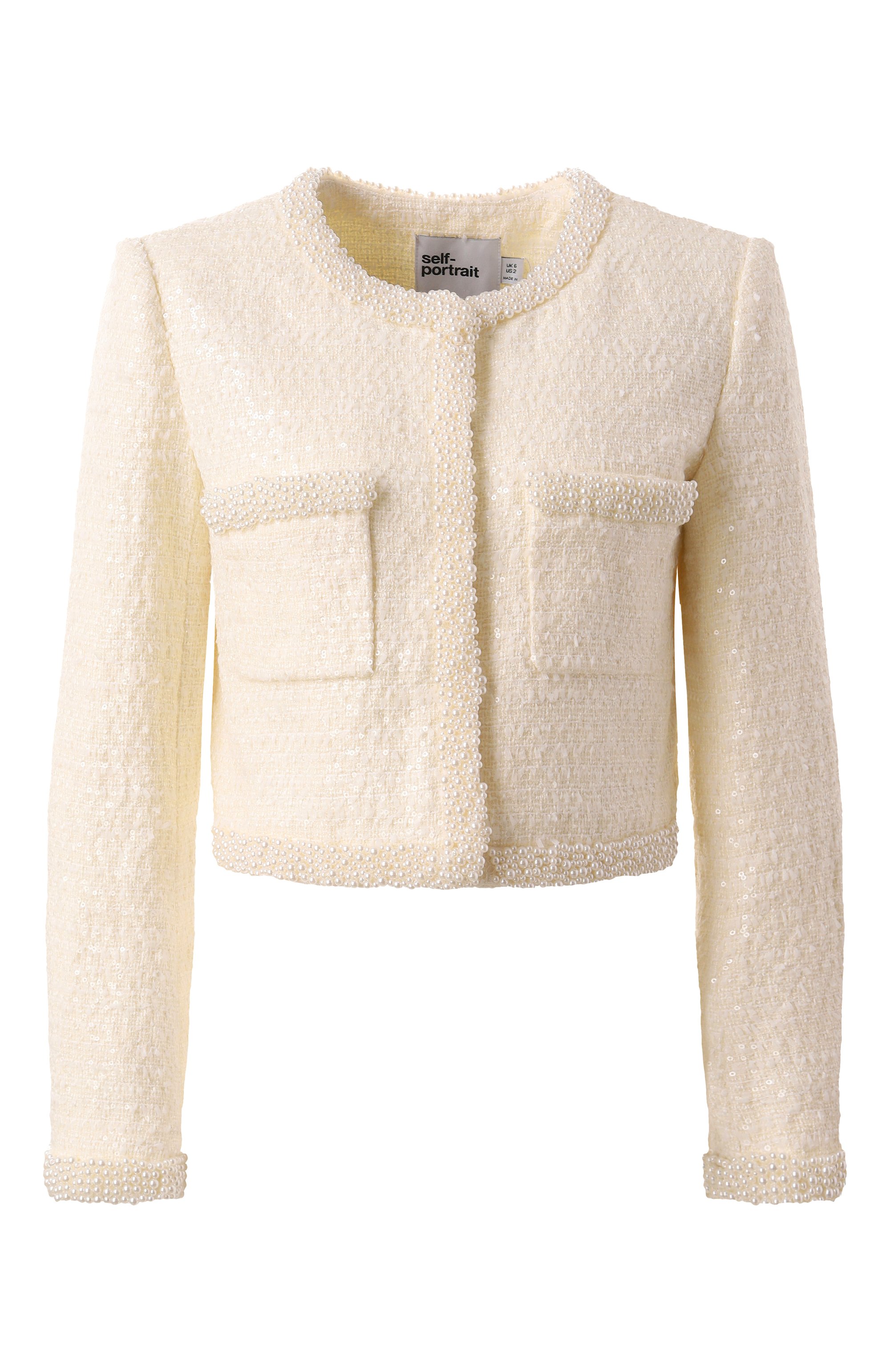 Твидовый жакет SELF-PORTRAIT, арт. RS25164JC, фото 1