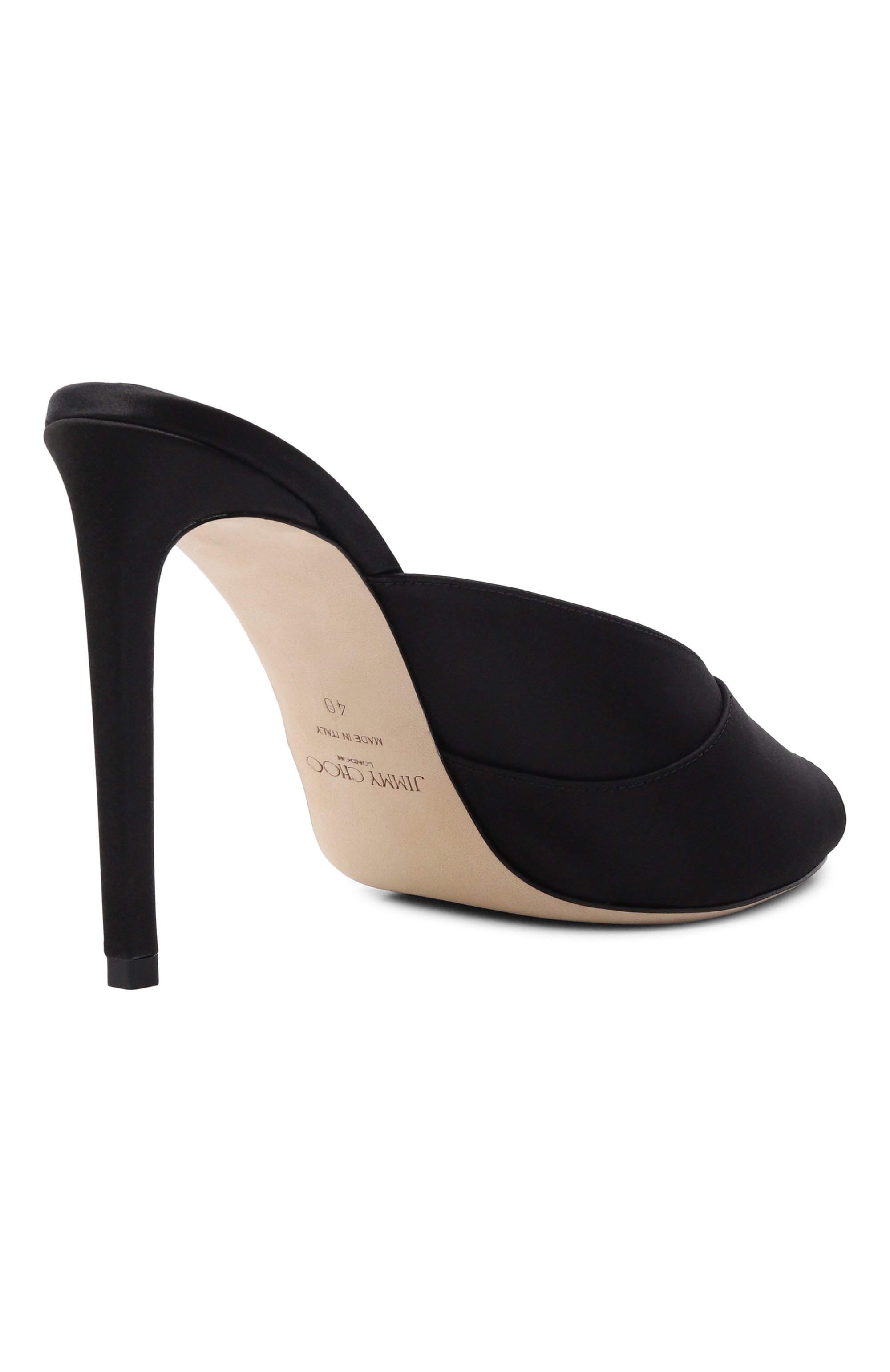 Текстильные мюли brigitte 100 JIMMY CHOO, арт. BRIGITTEMULE100SAT, фото 5