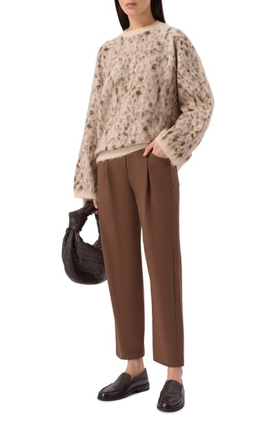 Хлопковые брюки BRUNELLO CUCINELLI коричневого цвета по цене 125500 руб., арт. MA126P8417, фото 2 Хлопковые брюки BRUNELLO CUCINELLI, арт. MA126P8417, фото 2