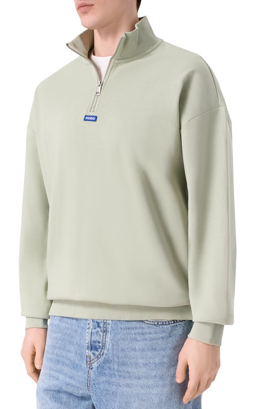 Хлопковый анорак HUGO Blue 50522367 Зелёный  50522367 Фото 3