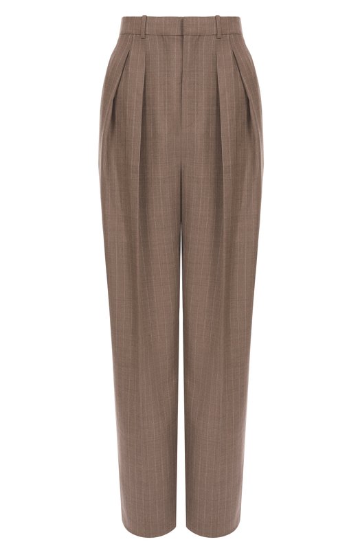 Шерстяные брюки Saint Laurent 824389/Y6K25 Бежевый 824389/Y6K25