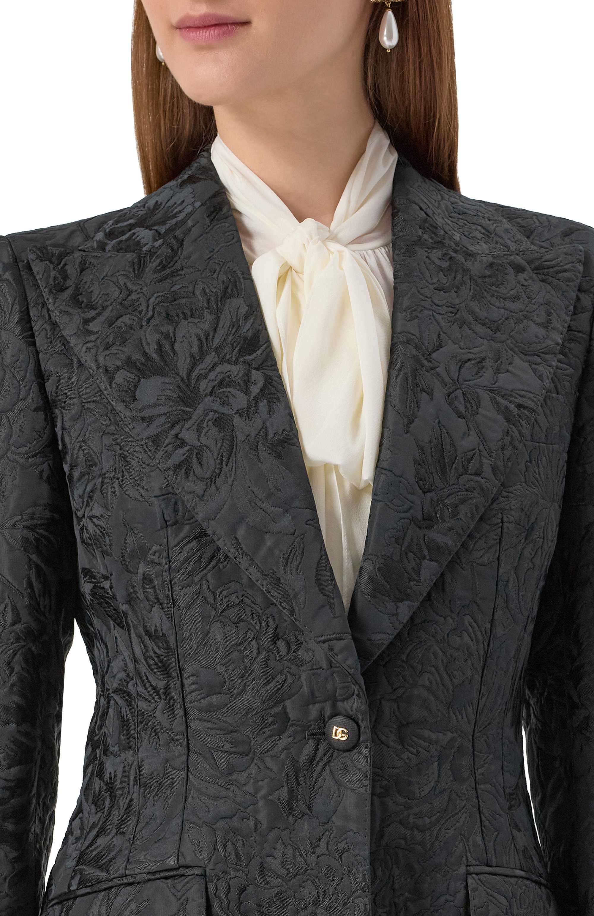 Жакет из хлопка и шелка DOLCE & GABBANA, арт. F29UCT/GDDBT, фото 5