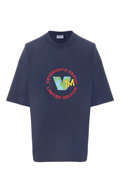 Хлопковая футболка VETEMENTS, арт. UA66TR715N