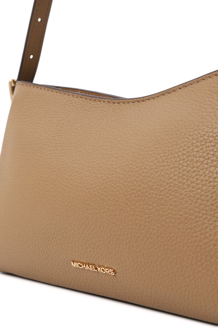 Женская сумка moore medium MICHAEL MICHAEL KORS бежевого цвета, арт. 32R5G90C6L | Фото 3 (Материал: Натуральная кожа; Материал сплава: Проставлено; Драгоценные камни: Прос�тавлено; Размер: medium)