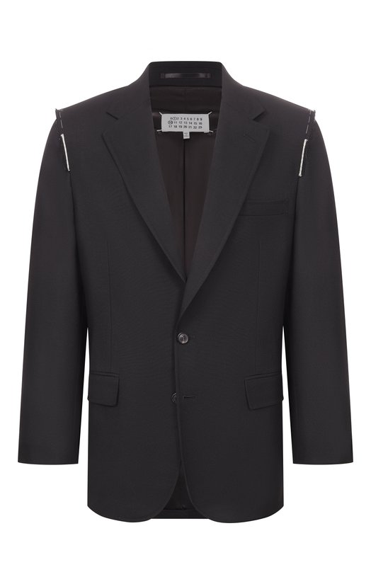 Шерстяной пиджак Maison Margiela S50BN0549/M35745 Чёрный S50BN0549/M35745