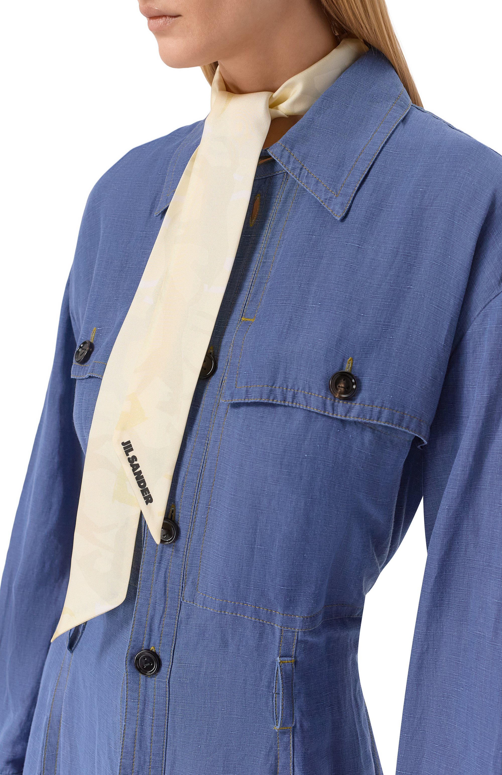 Шелковый шарф-твилли JIL SANDER, арт. J53TF0005/J40084, фото 2