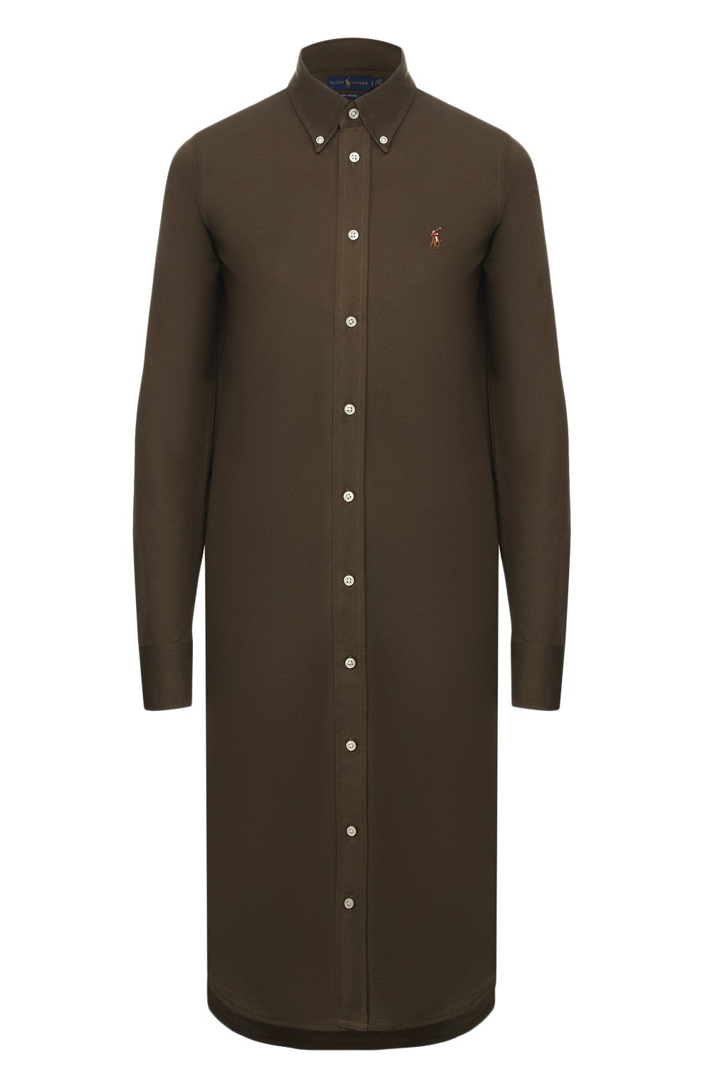 Хлопковое платье POLO RALPH LAUREN зеленого цвета по цене 16250 руб., арт. 211752654, фото 1 Хлопковое платье POLO RALPH LAUREN, арт. 211752654, фото 1