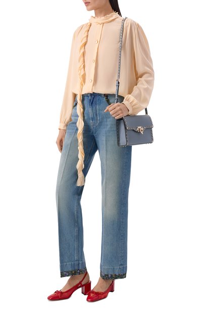 Сумка rockstud small VALENTINO серого цвета по цене 193000 руб., арт. 8W2B0181/VSF, фото 3 Сумка rockstud small VALENTINO, арт. 8W2B0181/VSF, фото 3