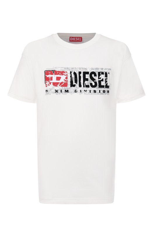 Хлопковая футболка Diesel A19436/0PLAT Белый A19436/0PLAT