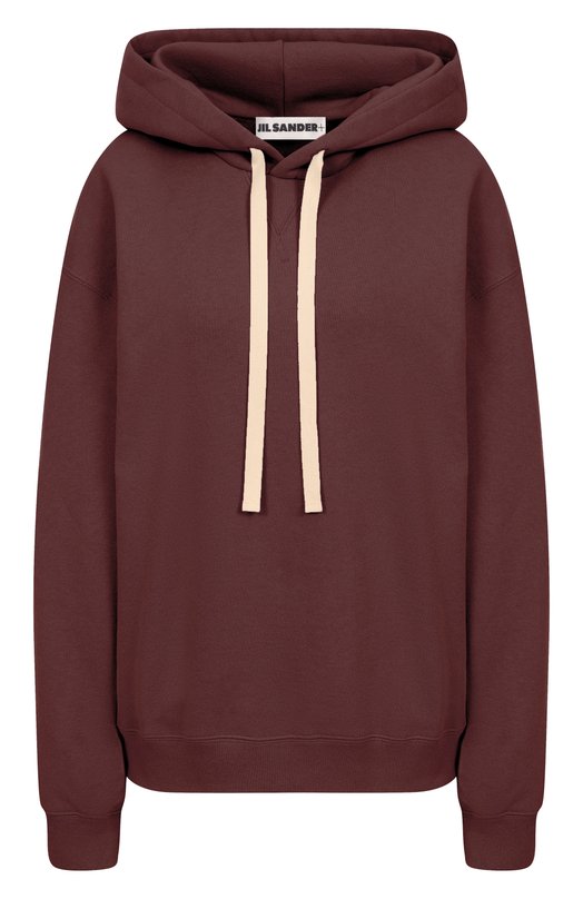 Хлопковое худи Jil Sander J40GU0121/J20039 Коричневый J40GU0121/J20039