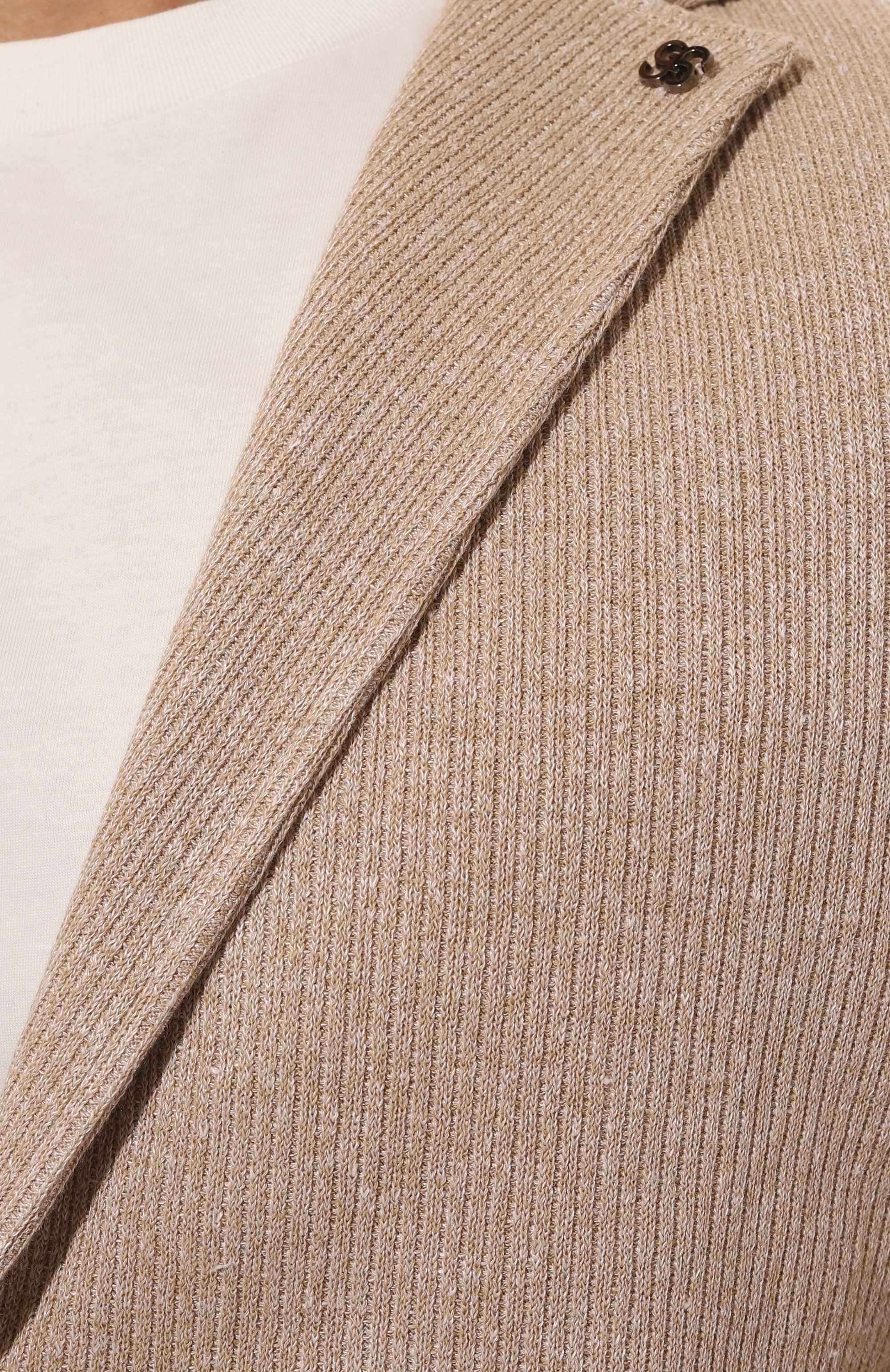 Пиджак изо льна и хлопка GRAN SASSO бежевого цвета по цене 66450 руб., арт. 57156/18652, фото 7 Пиджак изо льна и хлопка GRAN SASSO, арт. 57156/18652, фото 7