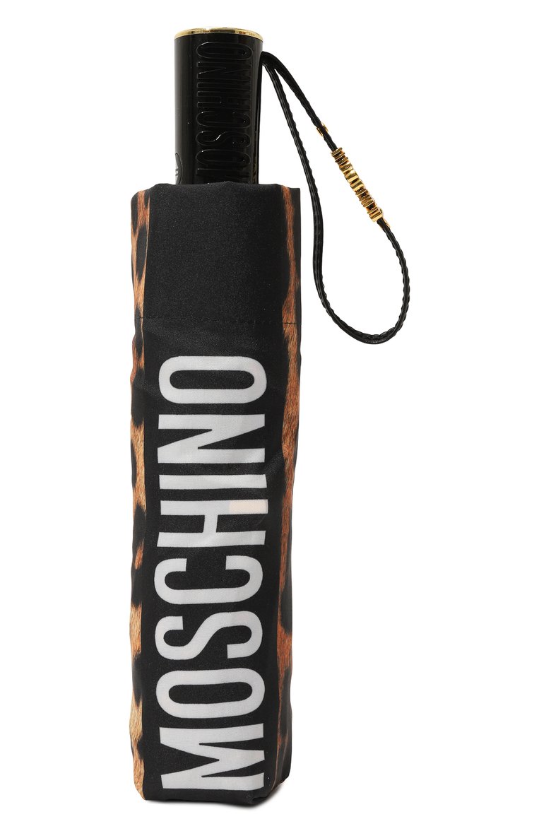 Женский складной зонт MOSCHINO леопардового цвета, арт. 8980-0PENCL0SEA | Фото 4 (Материал: Металл, Текстиль, Синтетический материал; Нос: Не проставлено)