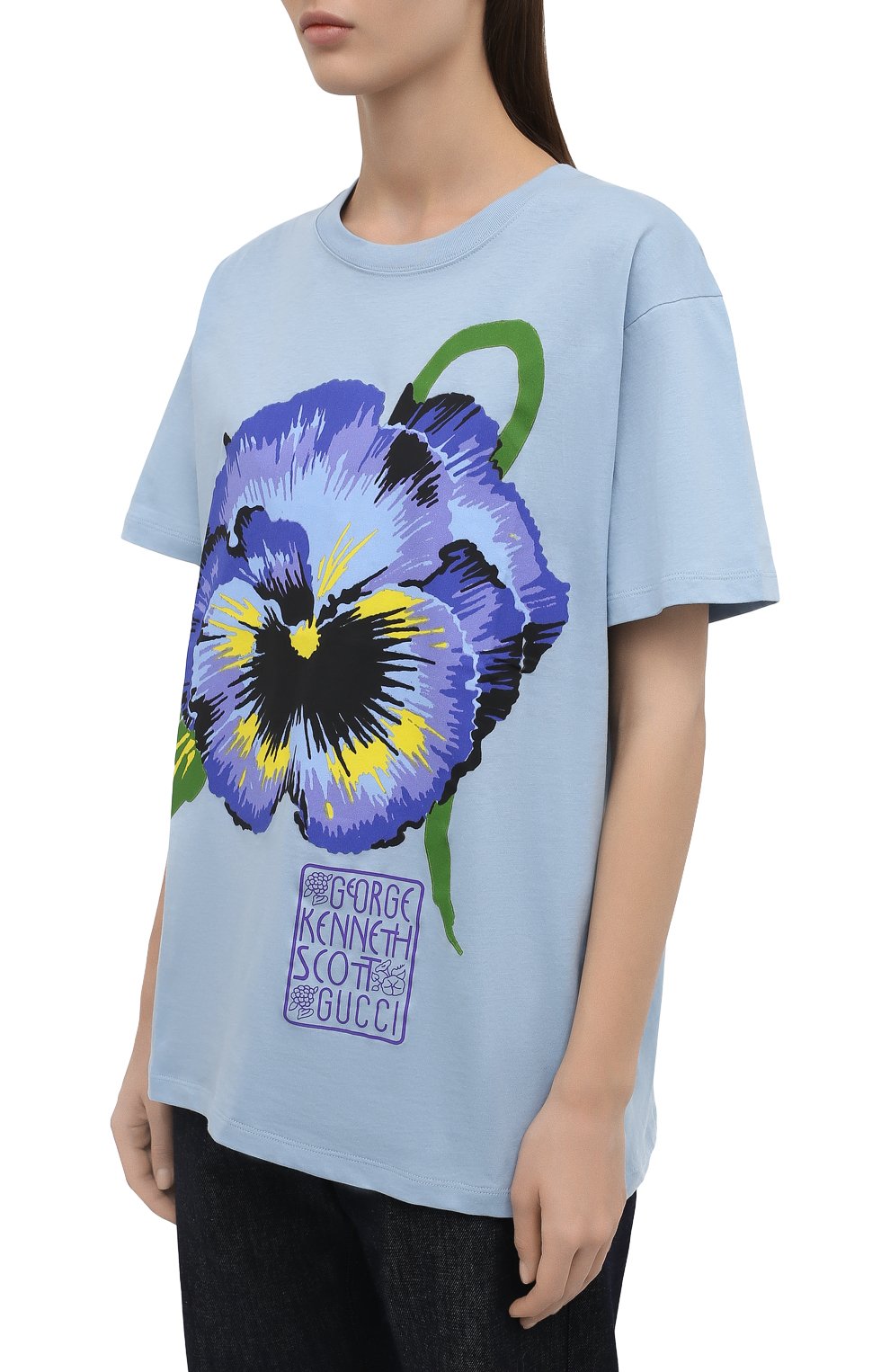 Хлопковая футболка GUCCI, арт. 615044/XJDBT, фото 3