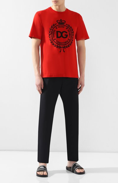 Кожаные шлепанцы saint barth DOLCE & GABBANA, арт. CS1646/AZ578, фото 2