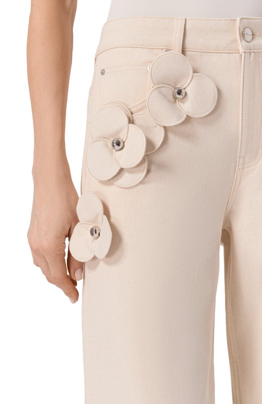 Джинсы David Koma RE26DK26DTRA Кремовый  RE26DK26DTRA Фото 5