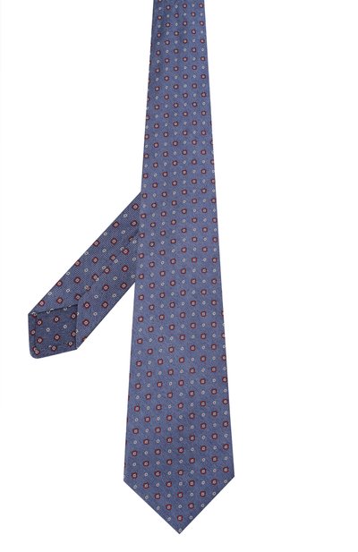 Шелковый галстук KITON синего цвета по цене 26700 руб., арт. UCRVKLC02F79, фото 2 Шелковый галстук KITON, арт. UCRVKLC02F79, фото 2