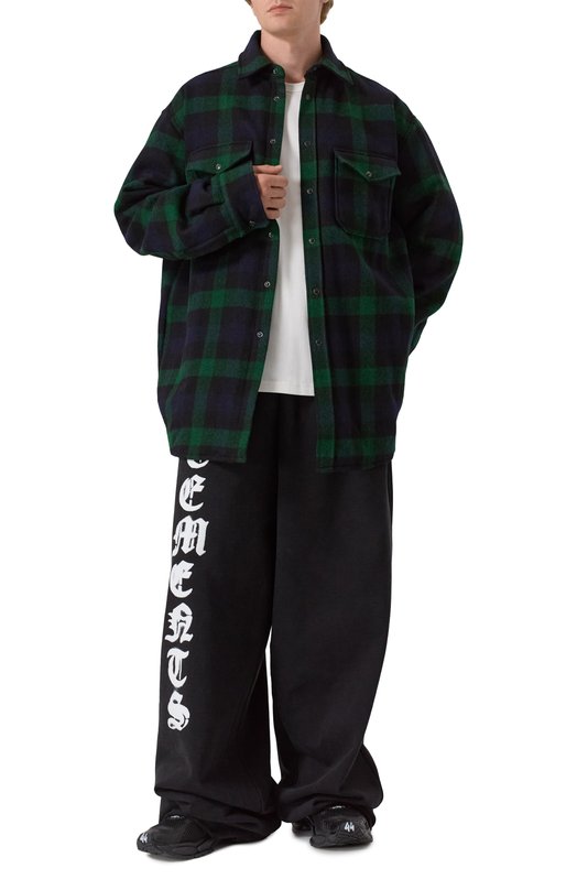 Хлопковые брюки VETEMENTS UE54SP140X/1204 M0LLET0N FADED Чёрный  UE54SP140X/1204 M0LLET0N FADED Фото 2