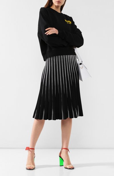 Юбка из вискозы OFF-WHITE черного цвета по цене 65850 руб., арт. 0WHL003R19C980571000, фото 2 Юбка из вискозы OFF-WHITE, арт. 0WHL003R19C980571000, фото 2