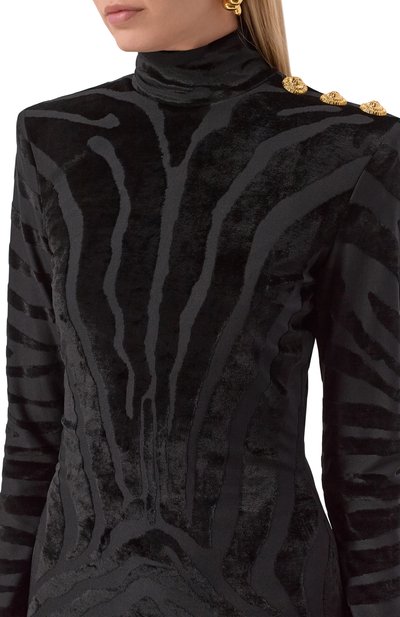 Платье из вискозы BALMAIN, арт. FF0RF075/JL11, фото 4