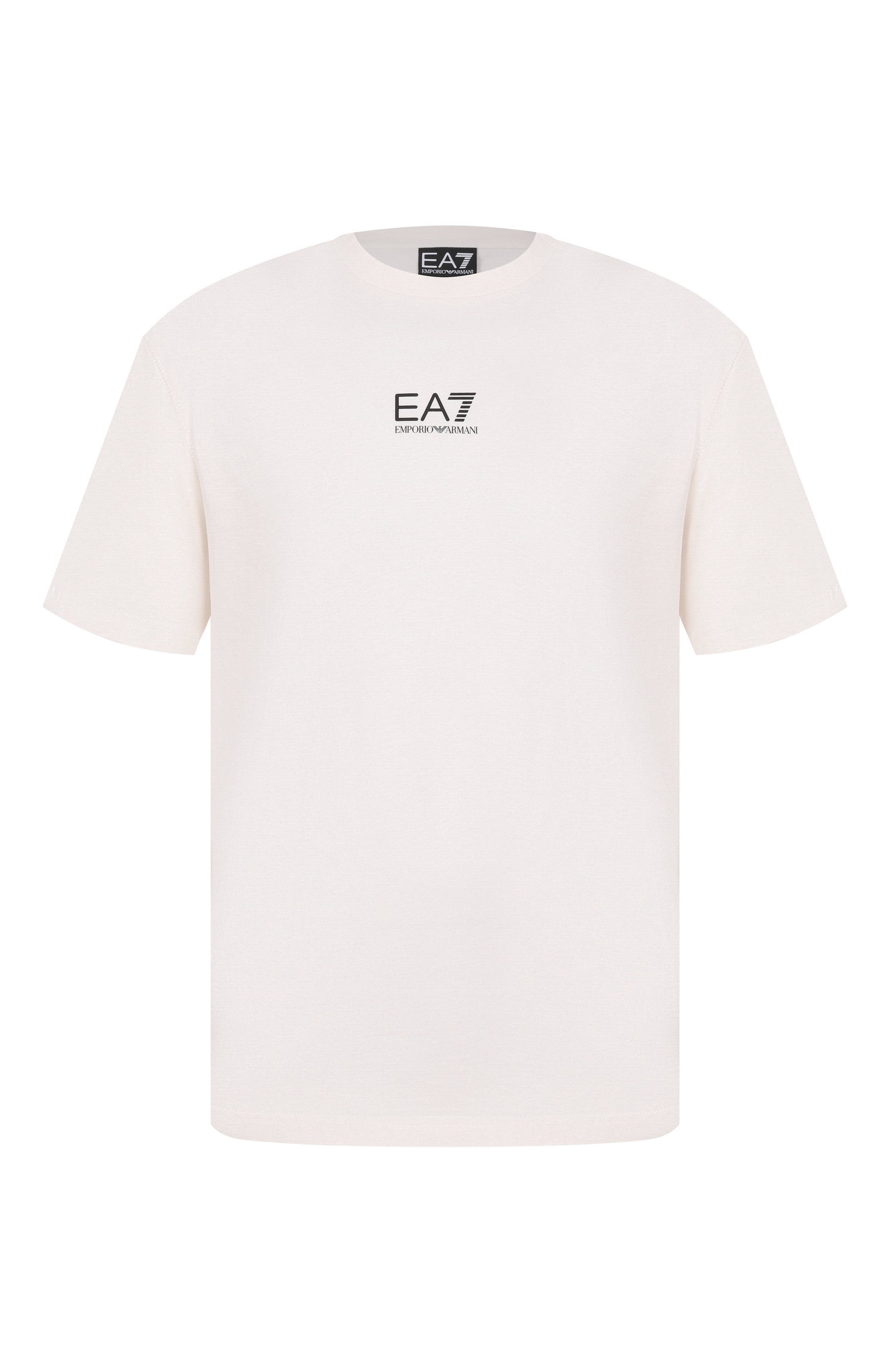 Хлопковая футболка EA7 белого цвета по цене 10800 руб., арт. 7M001402/AF22264, фото 1 Хлопковая футболка EA7, арт. 7M001402/AF22264, фото 1