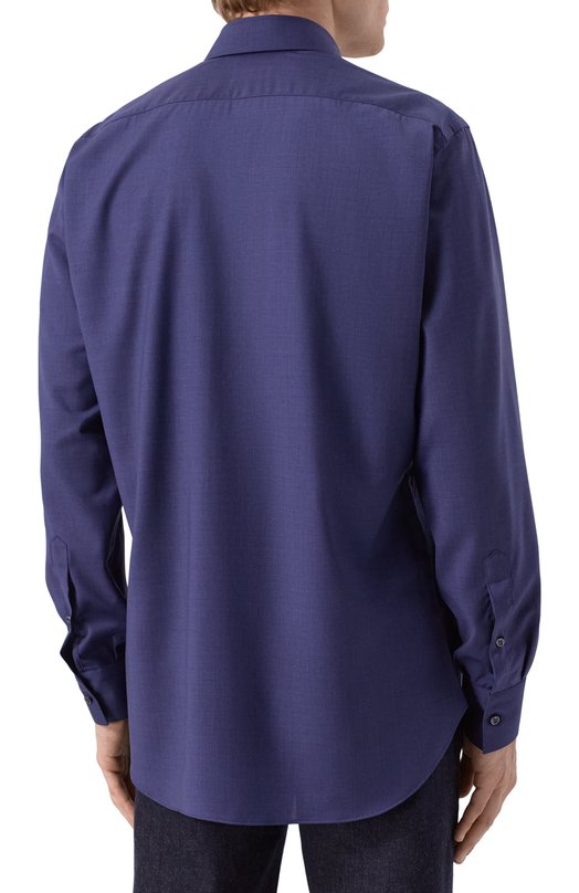 Шерстяная рубашка MVST M0RBIDA/ALBERT0_S0FT/SQUARED/336-W00L Синий  M0RBIDA/ALBERT0_S0FT/SQUARED/336-W00L Фото 4