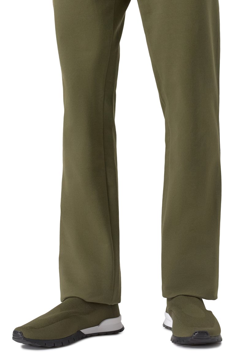 Мужские текстильные кроссовки KITON хаки цвета, арт. USSA324N0104505 | Фото 3 (Драгоценные камни: Проставлено; Материал внутренний: Натуральная кожа; Подошва: Массивная; Материал внешний: Текстиль; Материал сплава: Проставле�но; Стили: Классический; Материал утеплителя: Без утеплителя; Кросс-КТ: Низкие)