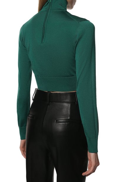 Шелковая водолазка DOLCE & GABBANA изумрудного цвета по цене 85650 руб., арт. FX807T/JASMI/0UTLET AW22-23, фото 4 Шелковая водолазка DOLCE & GABBANA, арт. FX807T/JASMI/0UTLET AW22-23, фото 4