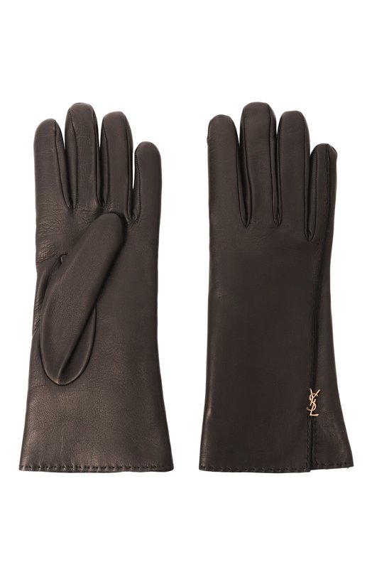 Кожаные перчатки Saint Laurent 802648/3YQ52 Чёрный  802648/3YQ52 Фото 3