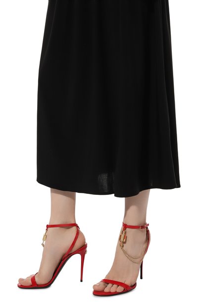 Кожаные босоножки keira DOLCE & GABBANA, арт. CR1684/A1471_SET, фото 3