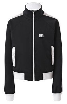 Женский толстовка DOLCE & GABBANA черного цвета, арт. F9S53Z/GDCX7 | Фото 1 (Материал сплава: Проставлено; Длина (для топов): Стандартные; Рукава: Длинные; Драгоценные камни: Проставлено; Женское Кросс-КТ: Кардиган-одежда; Стили: �Спорт-шик; Материал внешний: Синтетический материал)