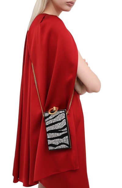 Клатч BALMAIN черно-белого цвета по цене 322000 руб., арт. UN1S460/AVZS, фото 5 Клатч BALMAIN, арт. UN1S460/AVZS, фото 5