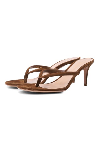 Женские замшевые мюли calypso 70 GIANVITO ROSSI, арт. G11260.70RIC.CAMTEXA