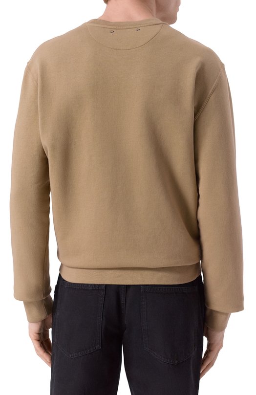 Хлопковый свитшот Golden Goose Deluxe Brand GMP01223.P002144 Бежевый  GMP01223.P002144 Фото 4