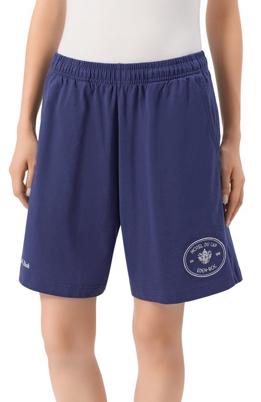 Хлопковые шорты Sporty and Rich SH03960666BL106 Синий  SH03960666BL106 Фото 5
