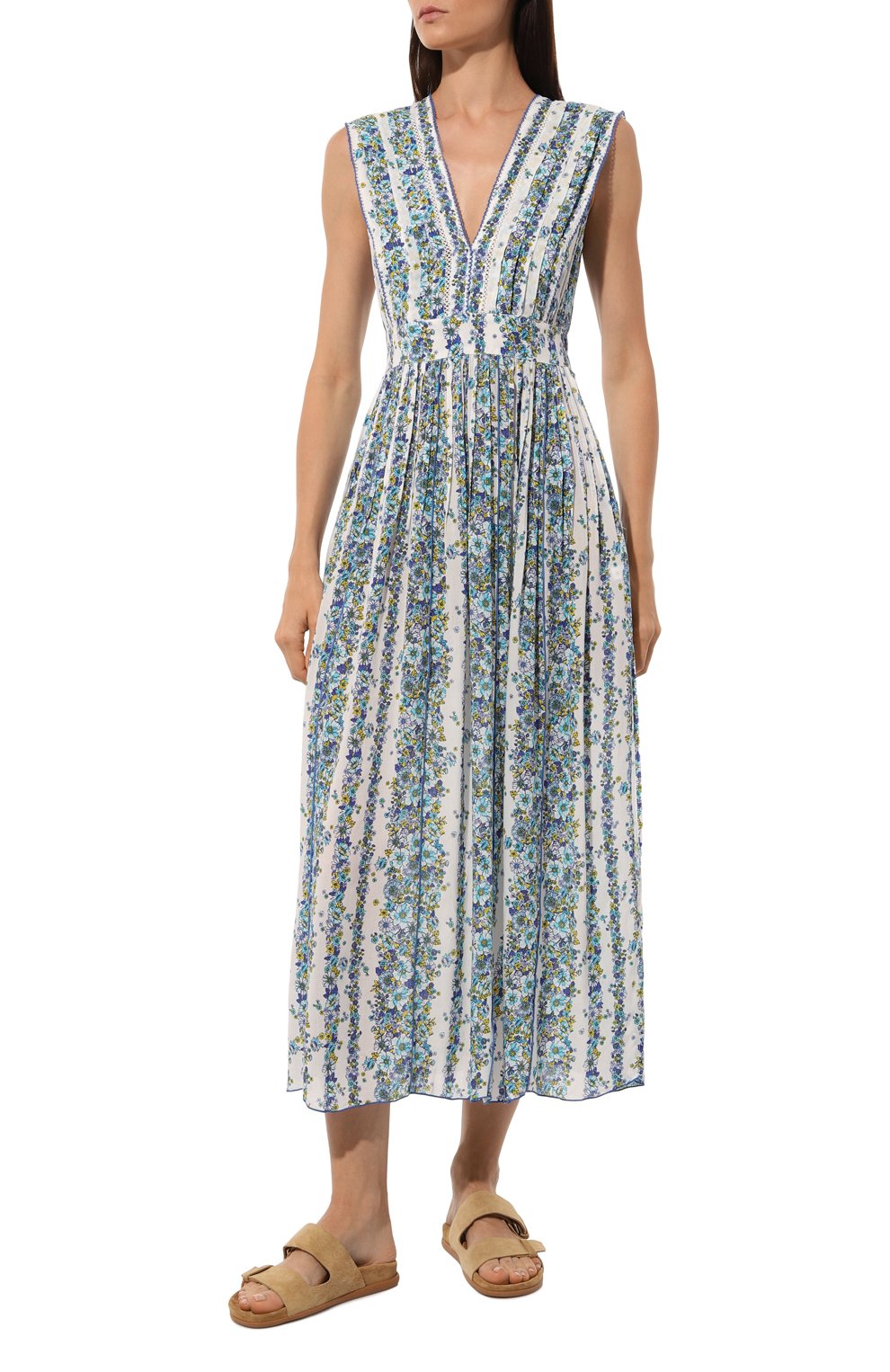 Платье из вискозы POUPETTE ST BARTH синего цвета по цене 46400 руб., арт. W4XS24LBWFB, фото 3 Платье из вискозы POUPETTE ST BARTH, арт. W4XS24LBWFB, фото 3