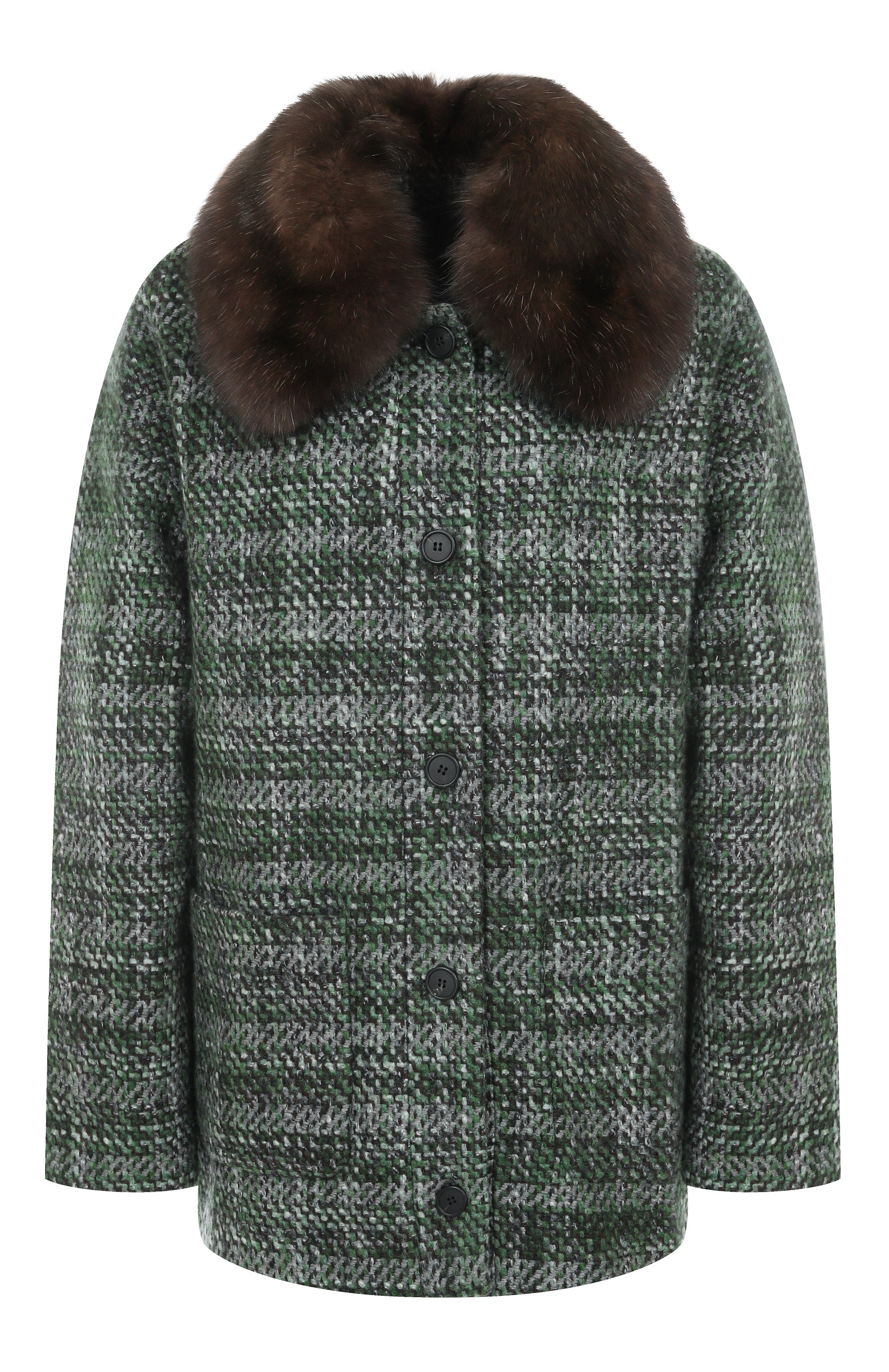 Полупальто из кашемира и шелка с отделкой из соболя MVST, арт. M25.1PW.0001B/13441, фото 1