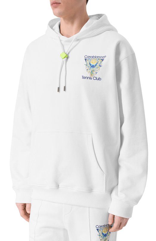 Хлопковое худи Casablanca M-SP26-JTP-292-01 Белый  M-SP26-JTP-292-01 Фото 3