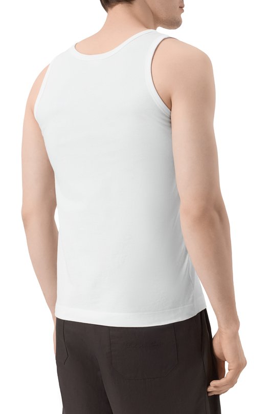 Хлопковая майка Dries Van Noten 251-021105-1600 Белый  251-021105-1600 Фото 4