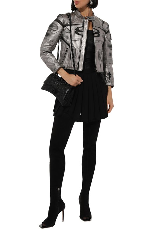 Кожаная куртка Balenciaga 797162/TQS12 Серебряный  797162/TQS12 Фото 2